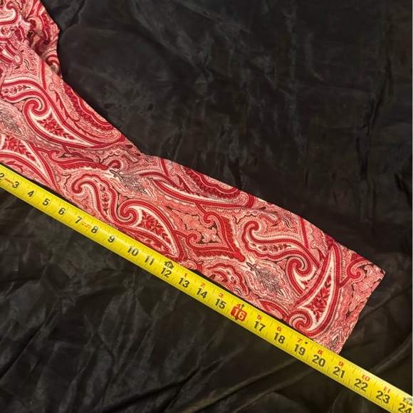 Express Men’s Long Sleeve Button-Down Shirt – Red Paisley Print – Size‎ Large - Picture 10 of 10